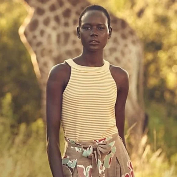 Anthropologie Deletta Isa Striped Tank Top - Picture 1 of 9